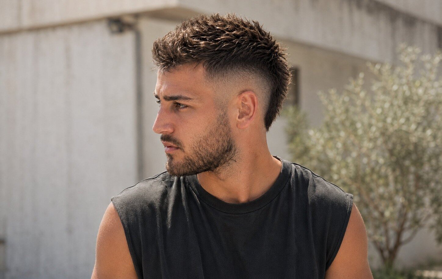 גבר ישראלי מתל אביב עם תספורת מוהיקן